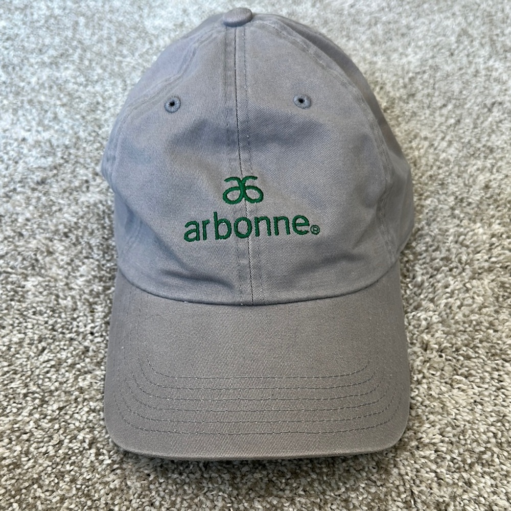 Arbonne Logo Gray Hat with Green Embroidery